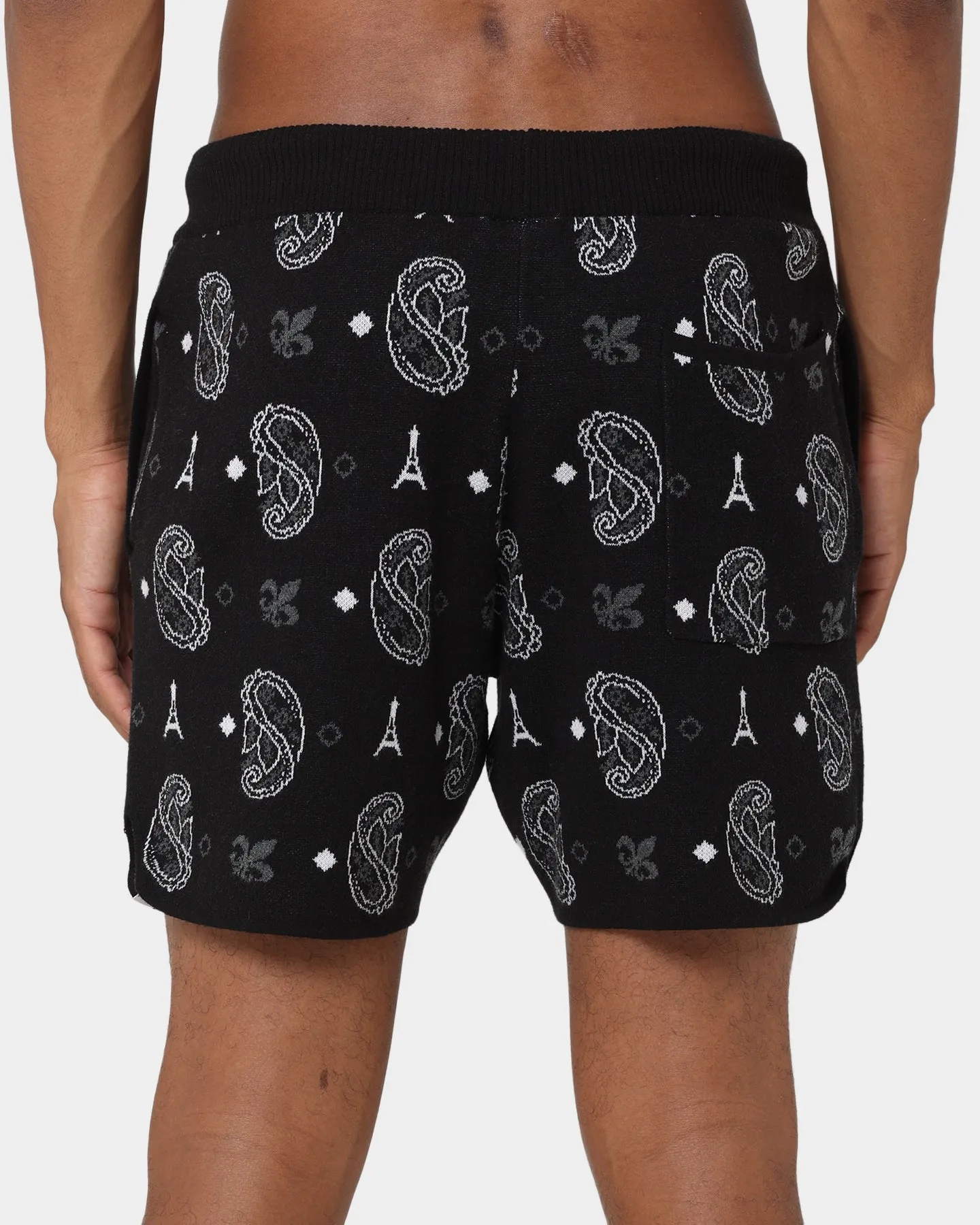 Carre Big Bandana Knitted Shorts Black