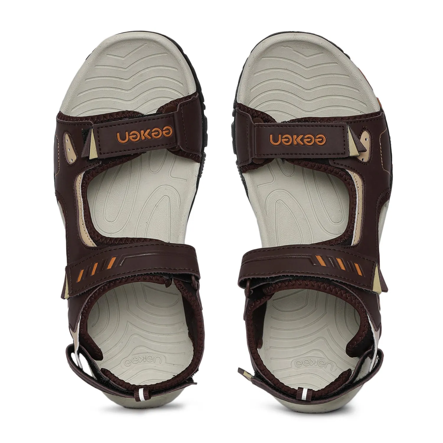Eeken ESDGA4075 Brown Stylish Lightweight Dailywear Sports Sandals For Men