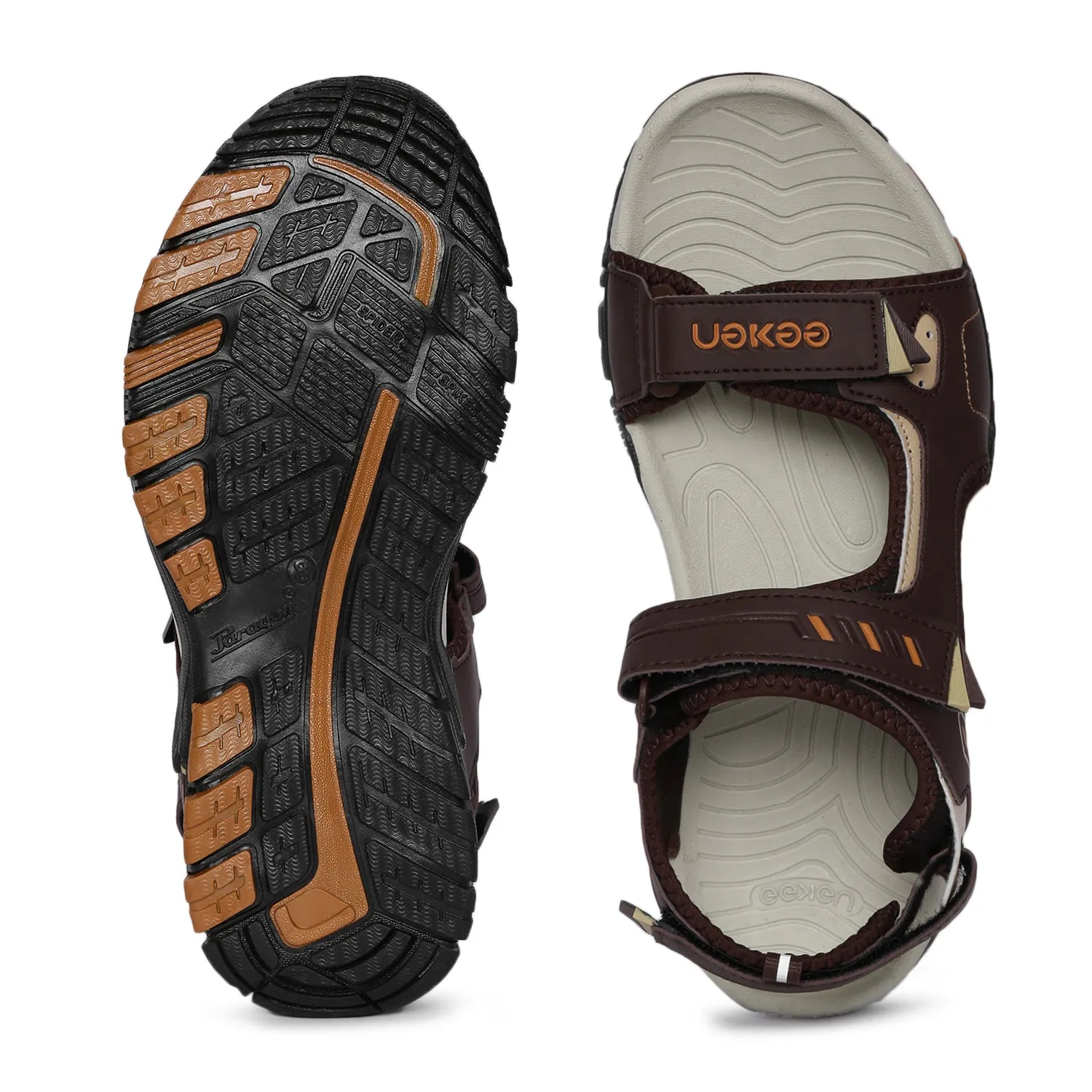 Eeken ESDGA4075 Brown Stylish Lightweight Dailywear Sports Sandals For Men