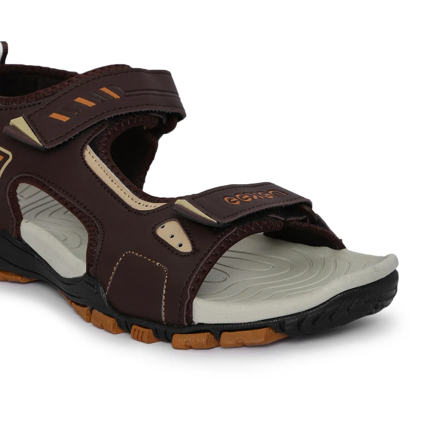 Eeken ESDGA4075 Brown Stylish Lightweight Dailywear Sports Sandals For Men