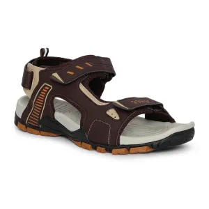 Eeken ESDGA4075 Brown Stylish Lightweight Dailywear Sports Sandals For Men