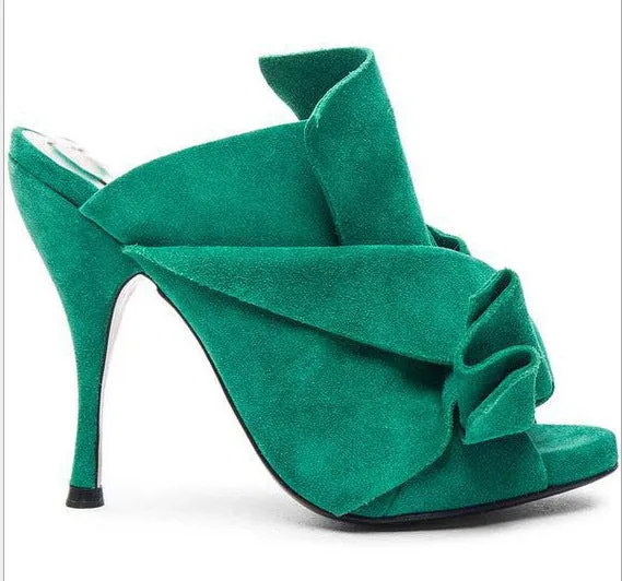 Fashion Fabric Bow Peep Toe High Heel Sandals