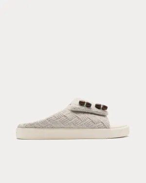 Knitting Cream White Sandals
