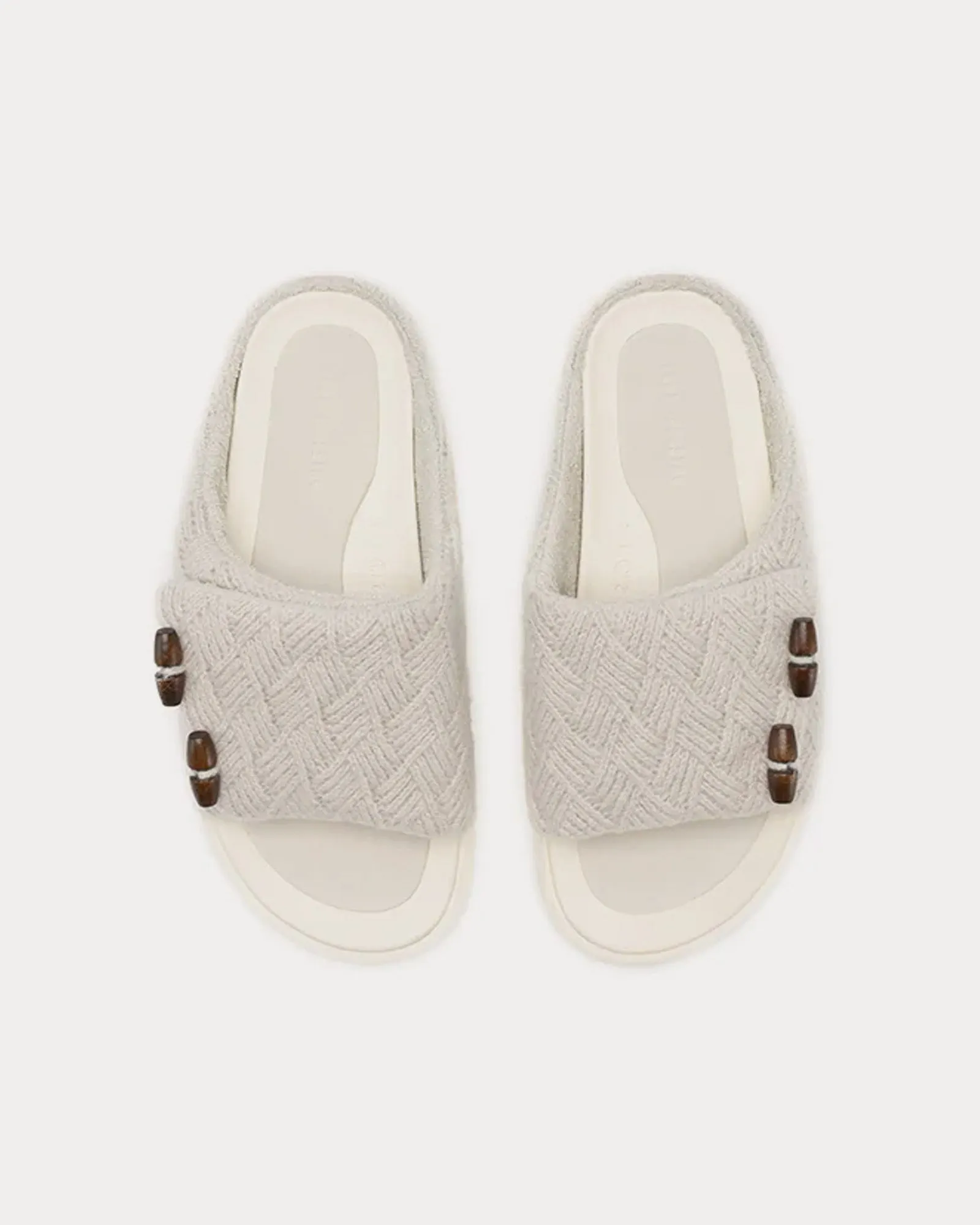 Knitting Cream White Sandals