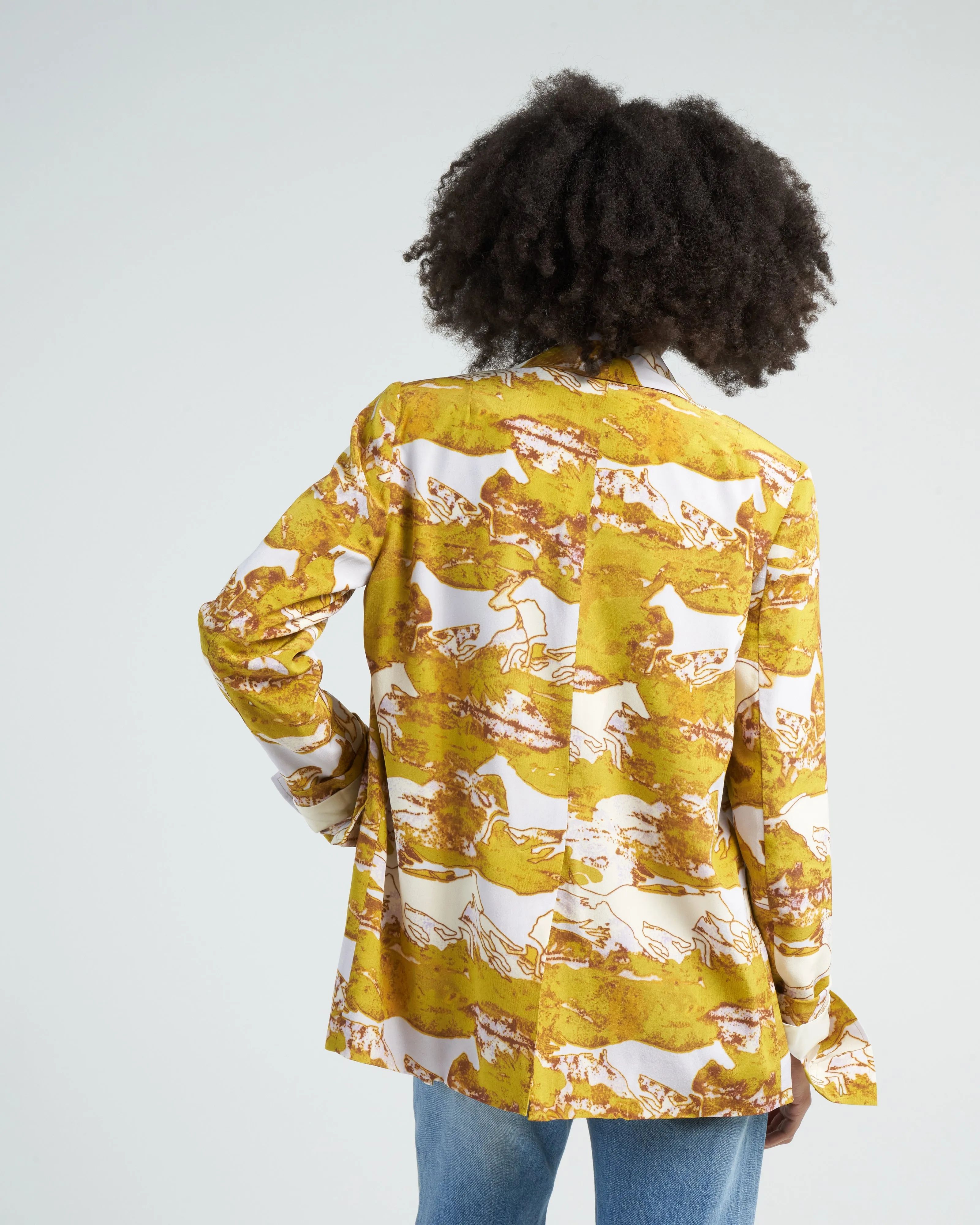 lang blazer - chartreuse
