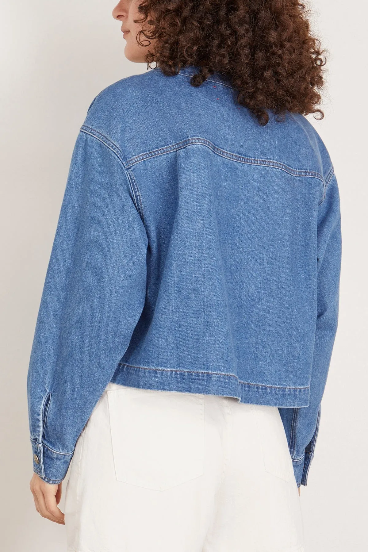 Nicky Top in Mid Blue
