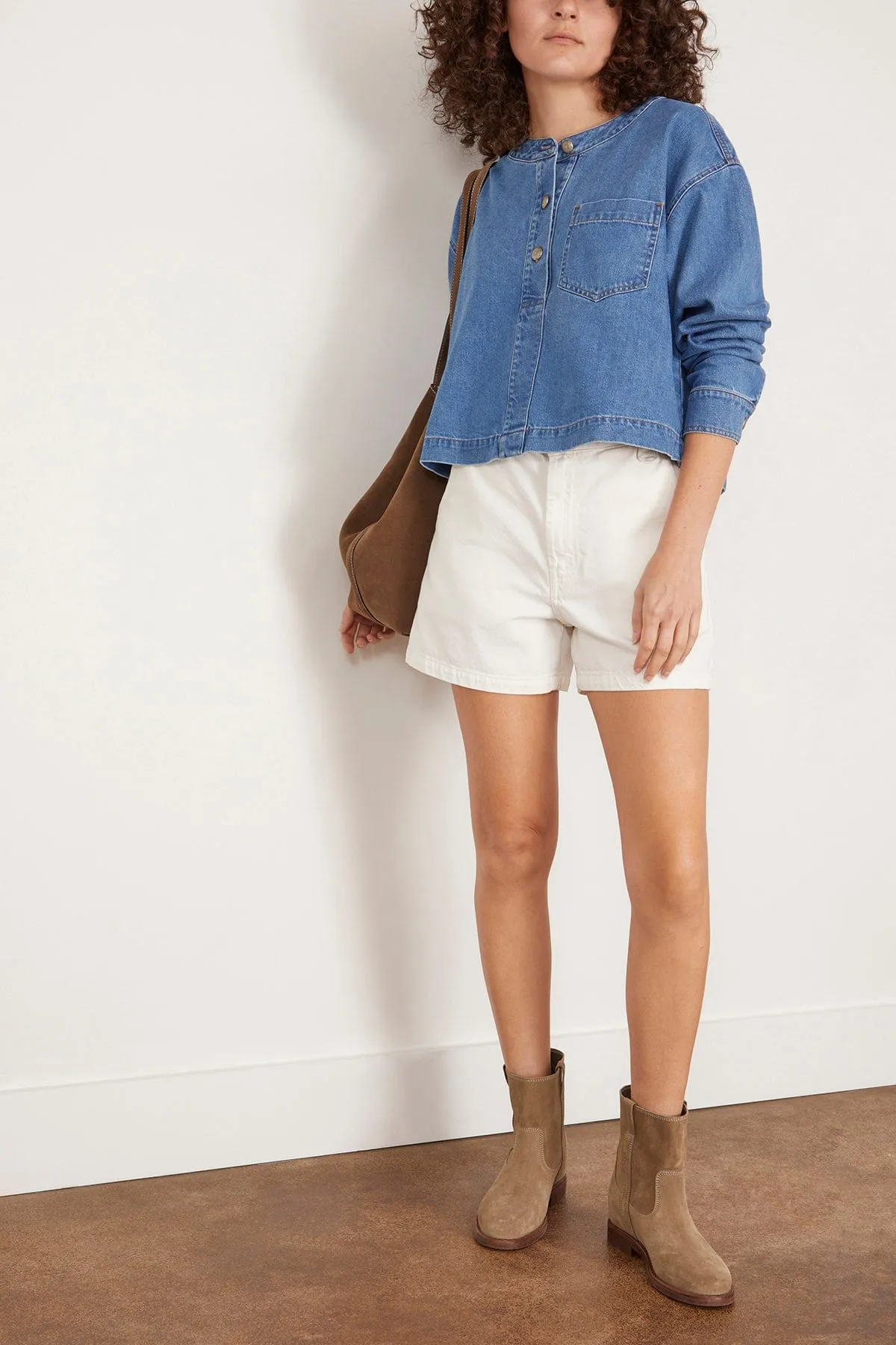 Nicky Top in Mid Blue