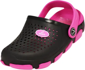 Norty Girls 11-3 Fuschia Black 2Tone Clog C1052G