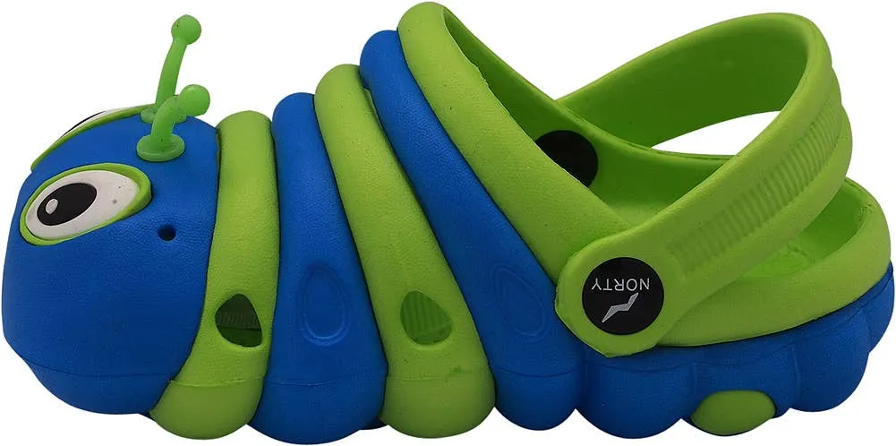 NORTY Tod Boys 7-12 Green/Blue Clog C1044