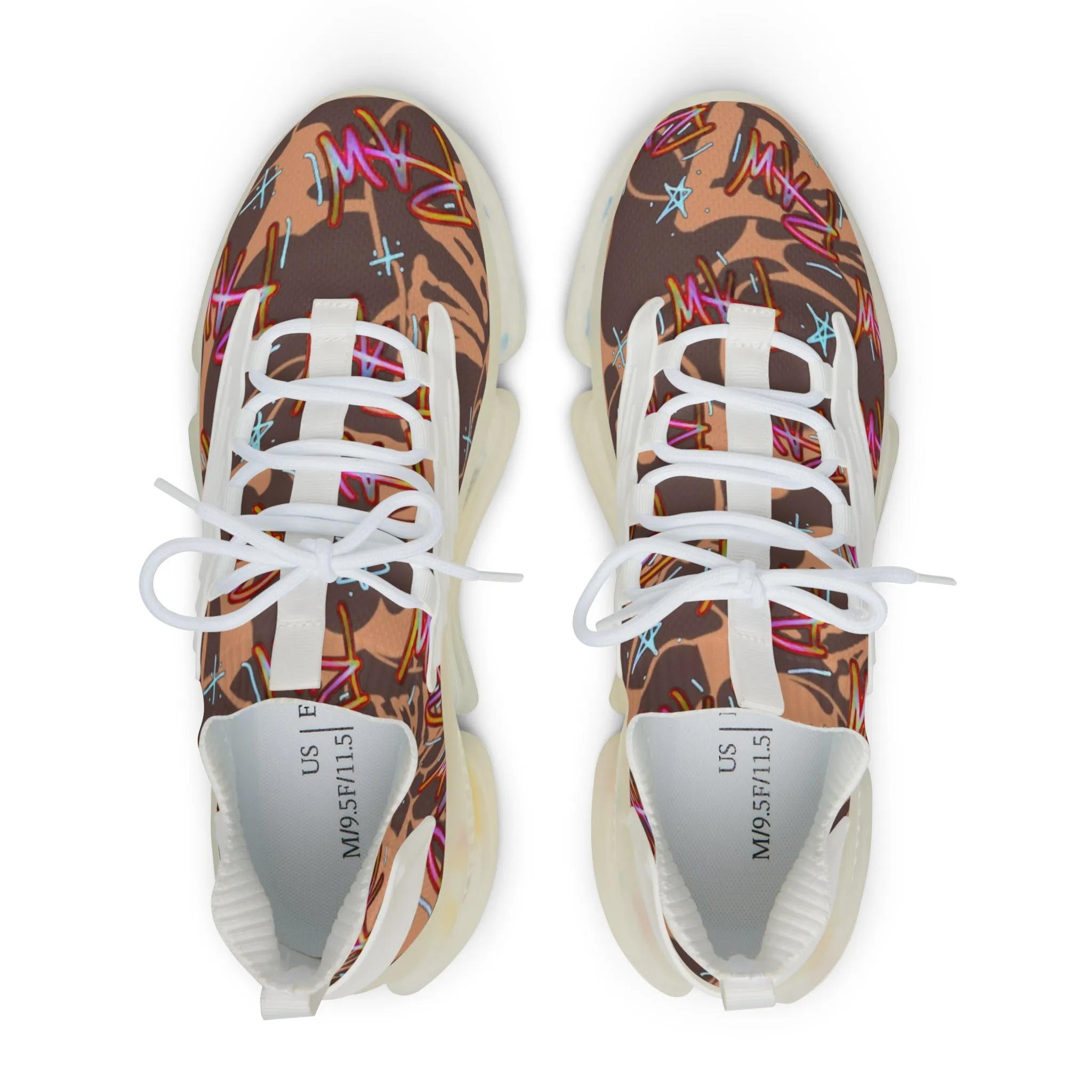 Raw Sushi "moon walker" Sports Sneakers (white/brown camo)