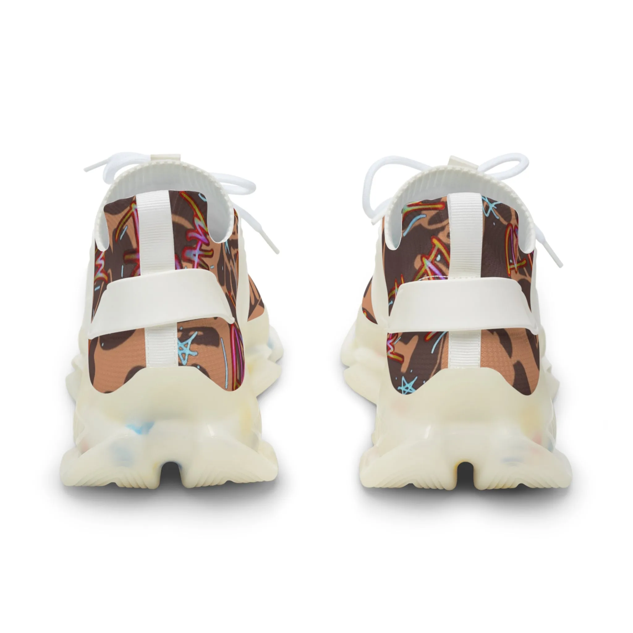 Raw Sushi "moon walker" Sports Sneakers (white/brown camo)
