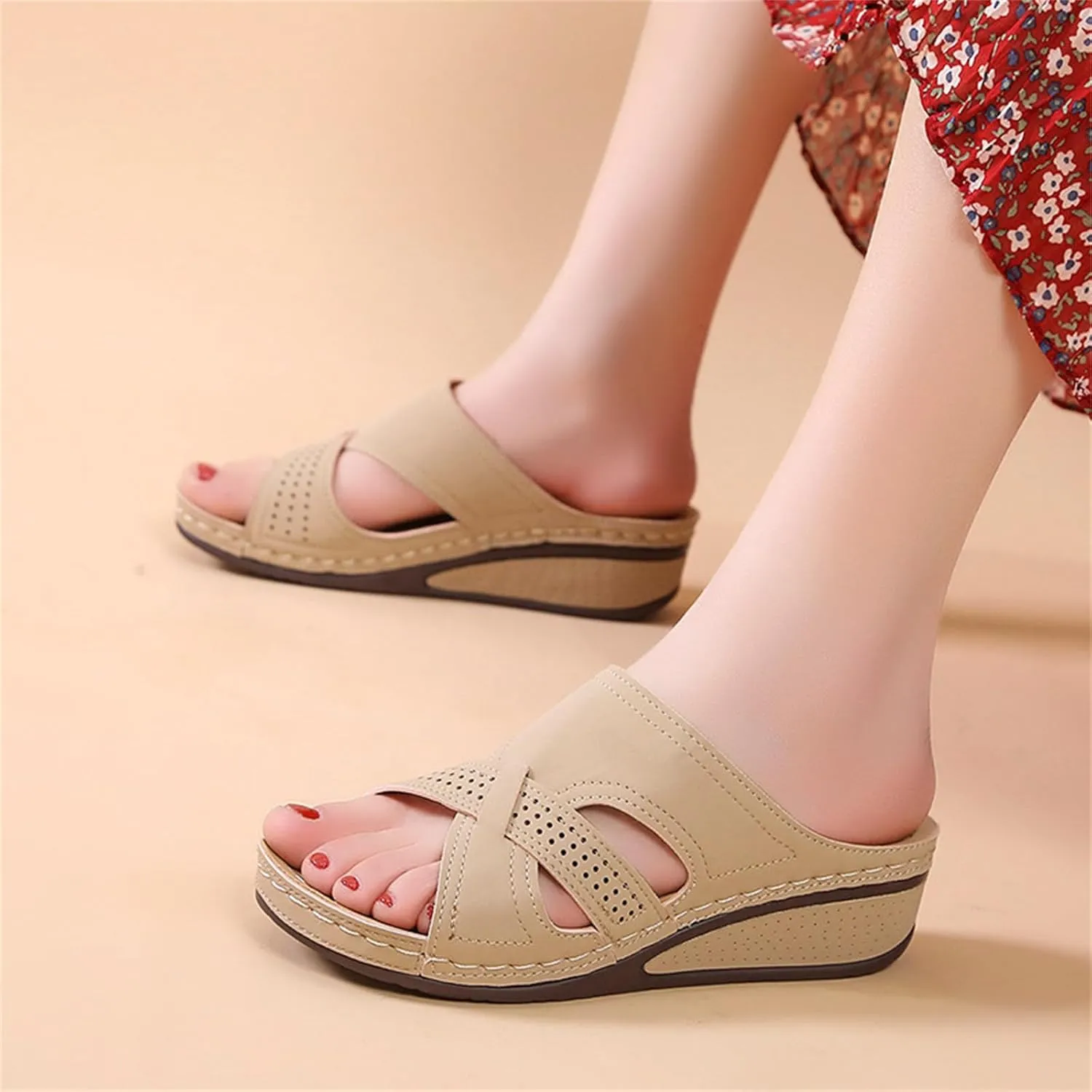 Slipper for Women Orthopedic Sandals for Women Dressy Summer Flip Flops Outdoor Walking Sandals with Arch Support Slides Sandal Summer Casual Going Out Flip Flops Fashion Open Toe Slipper