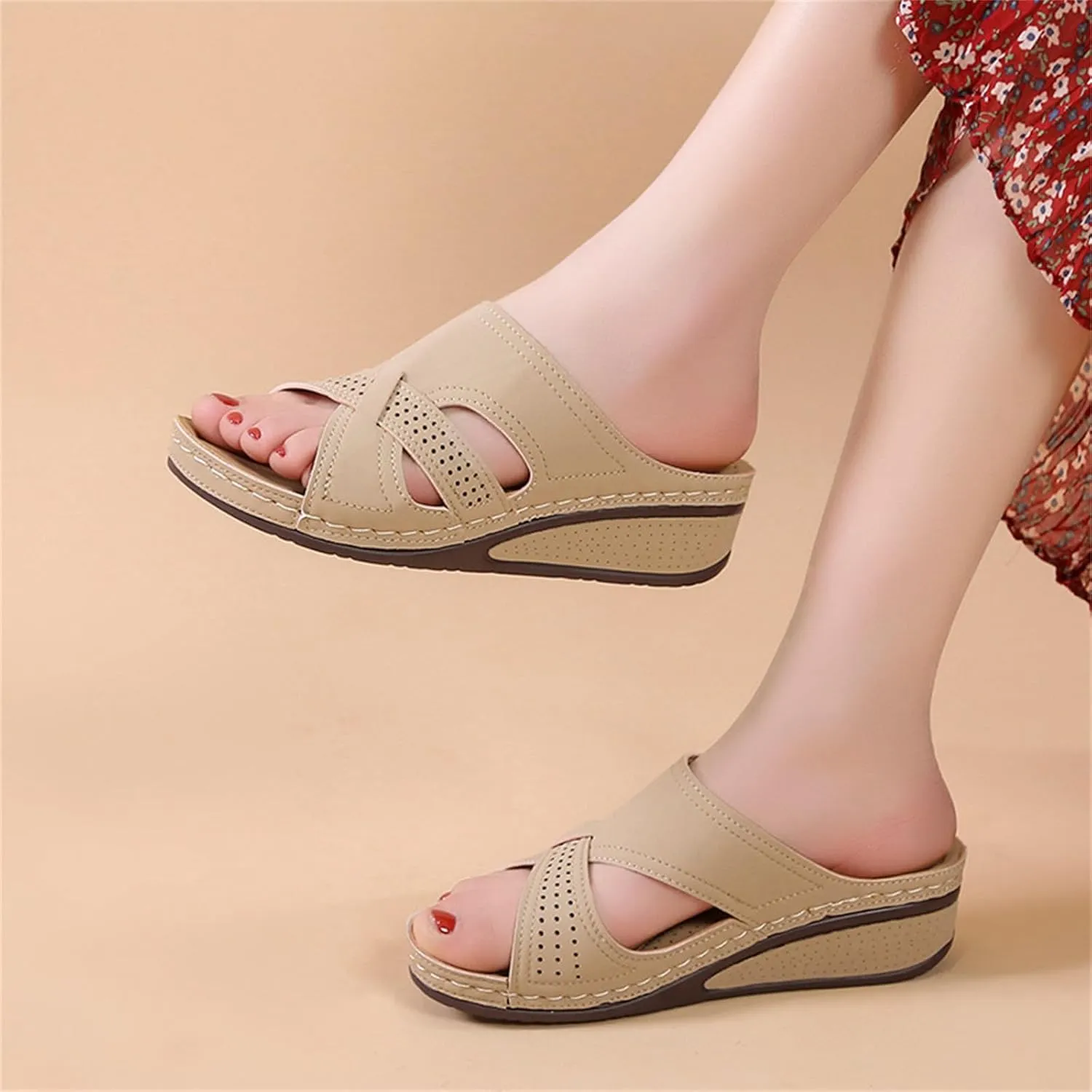Slipper for Women Orthopedic Sandals for Women Dressy Summer Flip Flops Outdoor Walking Sandals with Arch Support Slides Sandal Summer Casual Going Out Flip Flops Fashion Open Toe Slipper