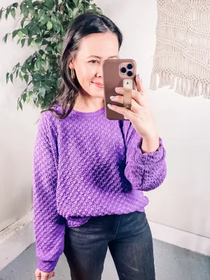 Thought It Over Textured Pullover