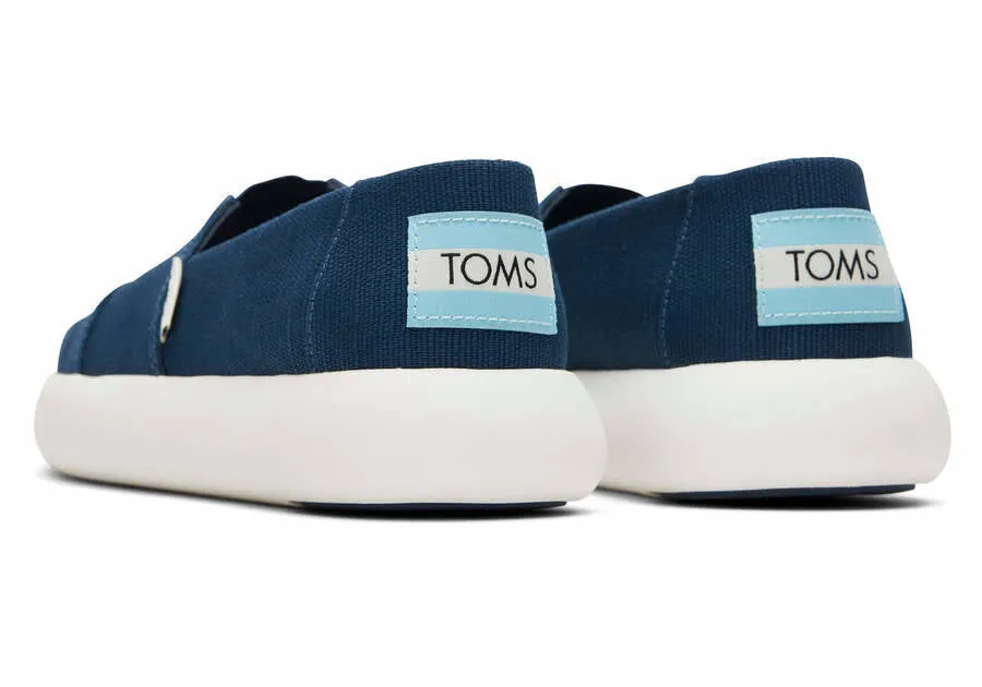 Toms Womens Alpargata Mallow Majolica Blue Heritage Canvas
