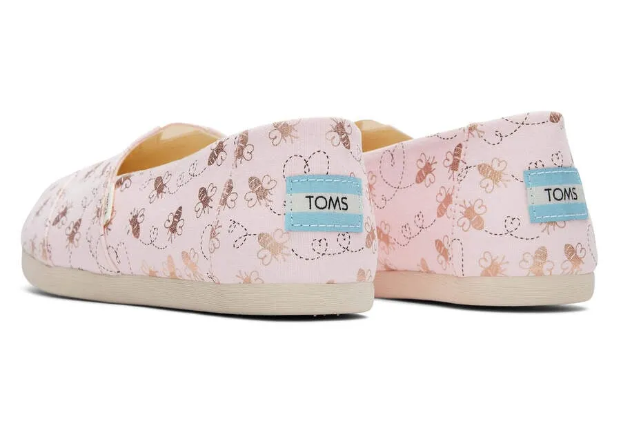 TOMS Womens Bee Mine Alpargata Espadrille - Pink