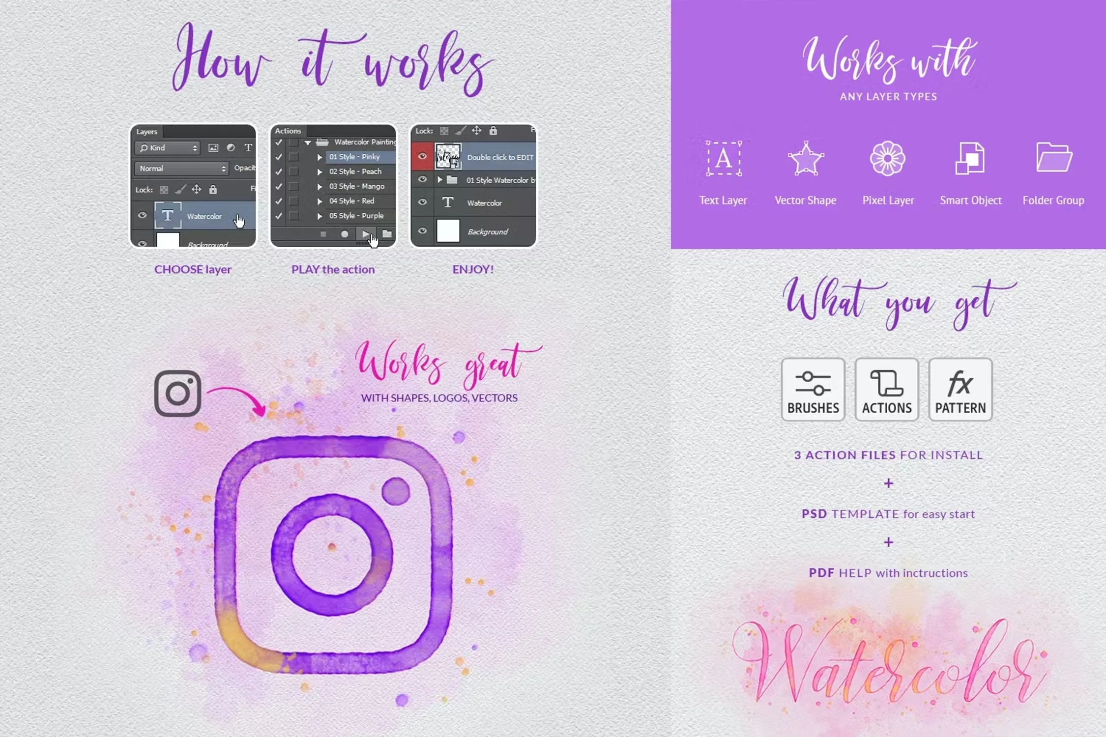 Watercolor Assets Bundle