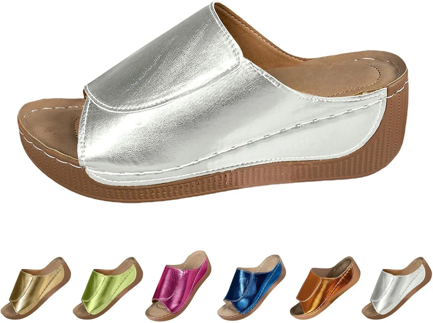 Women Walking Sandals Arch Support Orthotic Comfortable Non-Slip Casual Open Toe Sport Sandals Lightweight Athletic Yoga Mat Slippers for Walking Vacation